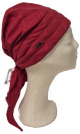 Mc Burn luxe muts/turban art. 4457 - kersenrood