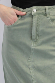 Rok stretchdenim kuitlengte Newplay art. 6913 - groen