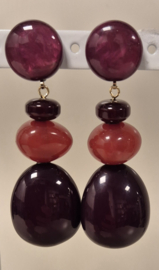 Oorbel hanger art. 9105 - bordeaux