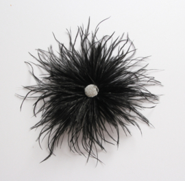 Broche Feathers art. 33220 - zwart