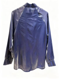 Damesblouse Bow-tie art. 27160 - blauw