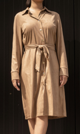Suèdine jurk Giulia art. 62201 - camel