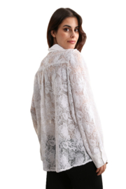 JH damesblouse met kant art. 28609 - wit