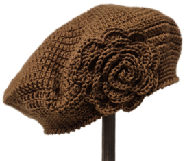 Gehaakte kinderbaret Anna - lichtbruin/157