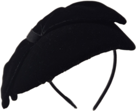 Complit haarbanddop Fluweel art. 25168 - zwart