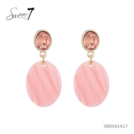 Sweet7 oorbellen art. 5414 - zalm