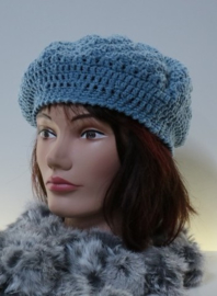 Kinderbaret Esmee ac. ijsblauw