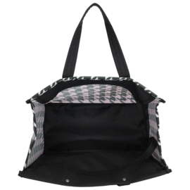 Beagles Shop & Go boodschappentas Pied-de-poule art. 47103 - zwart/wit