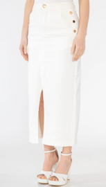 Rok stretchdenim ViviD Button art. B101 - offwhite