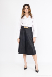 Alida leatherlook rok art. 2224 - beige