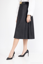 Alida leatherlook rok art. 2224 - zwart