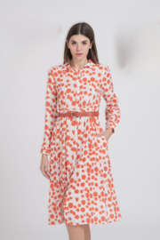 Ooka midi viscose jurk art. 8326 - oranje