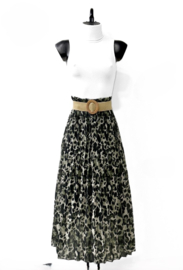 ES plissérok Lorris leopard art. 6088 - groen/beige/zwart