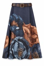 Rok suèdine Floral Way art. 25355 - blauw