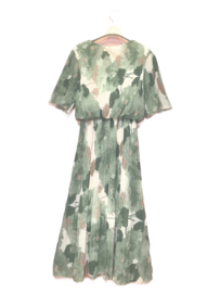 NS plisséjurk Fleur art. 040 - groen