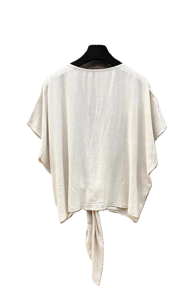 ES damesblouse Billie art. 3195 - beige/zand