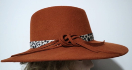 Weba Hats dameshoed wolvilt art. 9020 - paprika/cognac