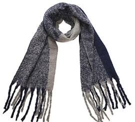 Musthaves damesshawl art. 405-199 - blauw/grijs