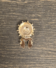 Button Cover/overzetknoop strass art. 5218 - goudkleur