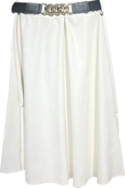 Alida leatherlook rok art. 2224 - offwhite