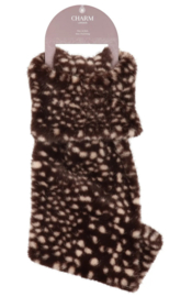 Charm bontje faux fur art. 26257 - donkerbruin/crème