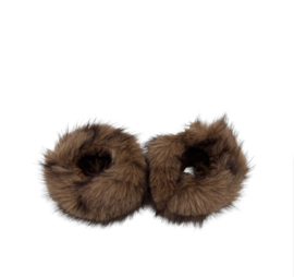 Polswarmer Wrist Cuff fake fur long art. 843-8 - taupe