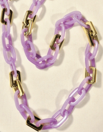 Schakelketting art. 3116 - lila/goudkleur