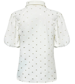 TRIPLE NINE blouse Sweetheart art. BLS5903 - wit/goud
