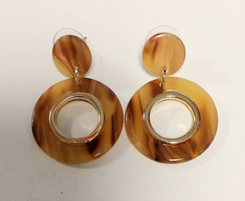 Sweet7 oorbellen art. 5450 - beige/lichtbruin