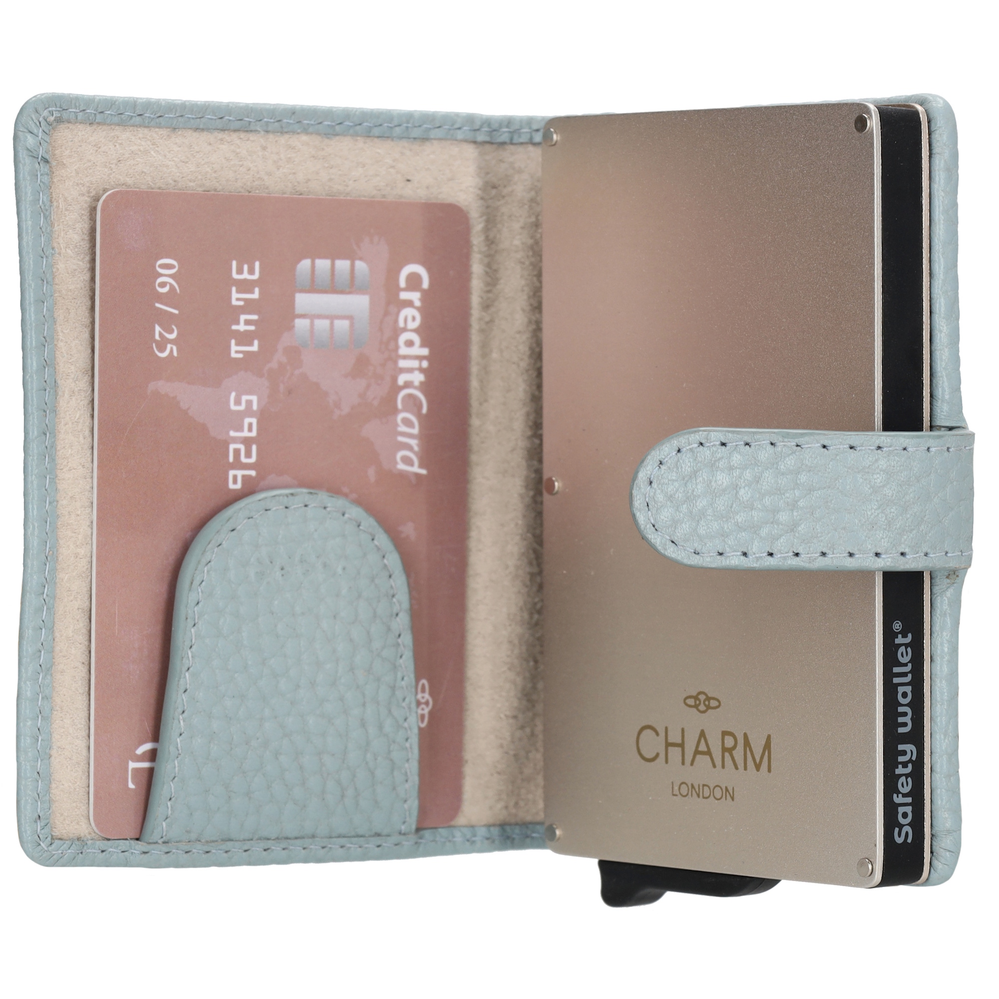 Charm pasjeshouder/safety wallet Washington art. 21276 - lichtblauw