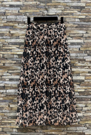 ES plissérok Lorris leopard art. 6088 - beige/zwart/bruin