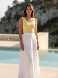 Tanktop met schulprand round Rosh art. 3012 - geel