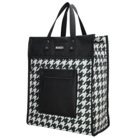 Beagles Shop & Go boodschappentas Pied-de-poule art. 47103 - zwart/wit