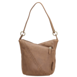 MicMacbags schoudertas Marrakech art. 20668 - taupe