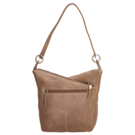 MicMacbags schoudertas Marrakech art. 20668 - taupe