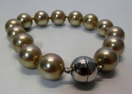 Armband parel Poar - beige