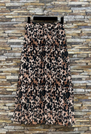 ES plissérok Lorris leopard art. 6088 - beige/zwart/bruin
