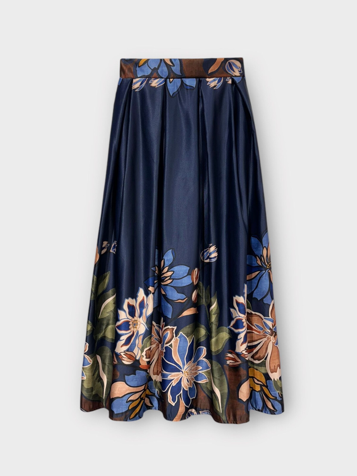 LaFée satijnen rok Flowers art. 10821 - blauw