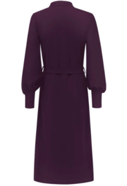 TRIPLE NINE jurk met rits art. JK51813 - aubergine/deep purple