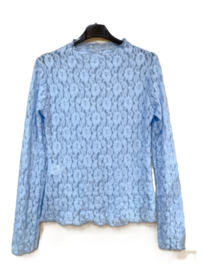Top kant long sleeve Trois art. 7909 - lichtblauw