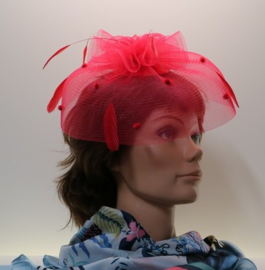 BWS fascinator/haargarnering art. B-23 - rood