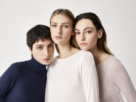 Oroblu Perfect Line Cashmere T-shirt long sleeve art. 67055 - ivory (offwhite)