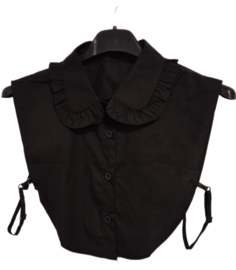 Los kraagje Rond/ruffle art. 9779 - zwart