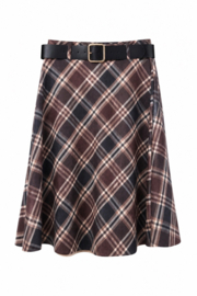 Rok suèdine check Wayy art. 24383 - bruin