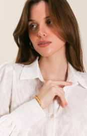 Damesblouse met bladmotief art. 9247 - wit