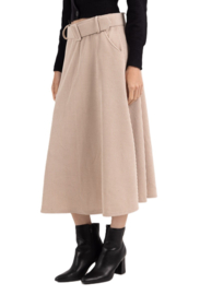 Rok a-lijn viscosemix Rib art. J260 - beige