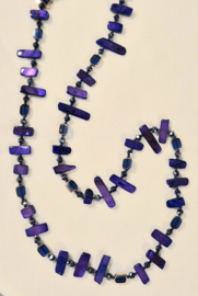 Ketting lang art. 7780 - paars/blauw