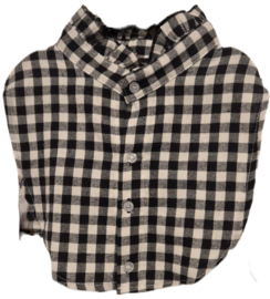 Los kraagje met roeselboordje art. 8130 - wit/zwart