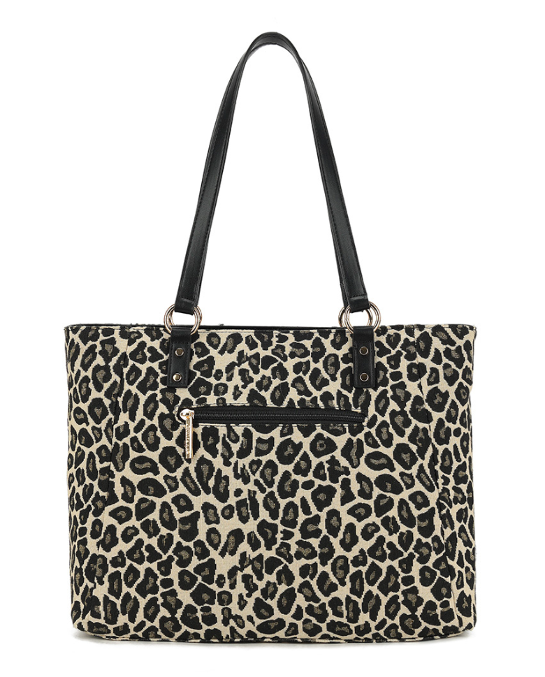Shopper/handtas art. 40076 - zwart/panterprint