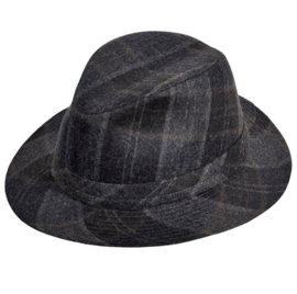 Fiebig stoffen herenhoed Traveller art. 13516 - antraciet/grijs